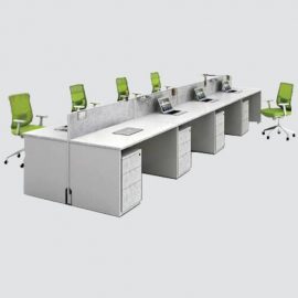 straight workstation made of lamination of approved color with matching pvc edging
